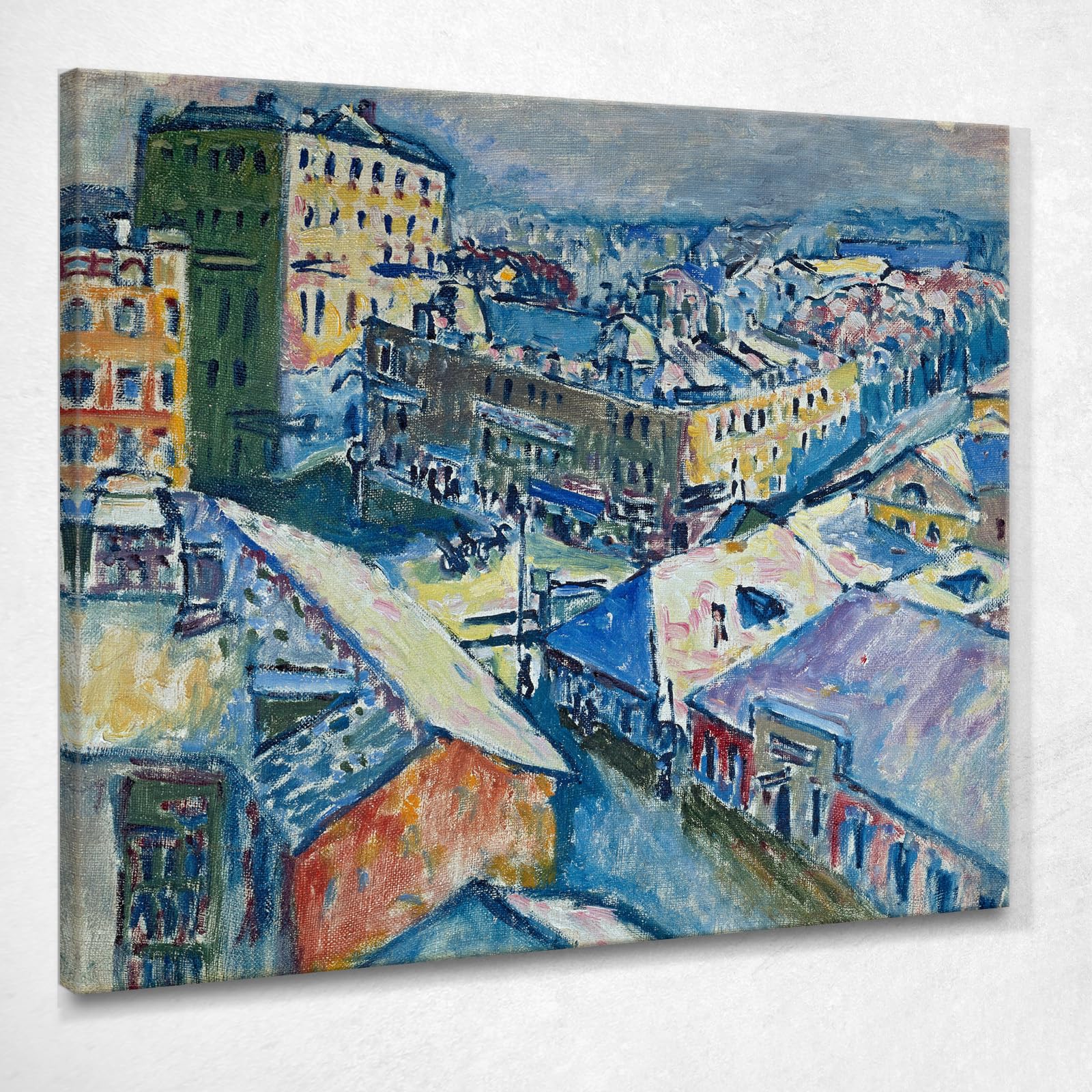 Tableau Kandinsky Zubovsky Platz décoration murale salon salon de coiffure ou entrée 50x45cm