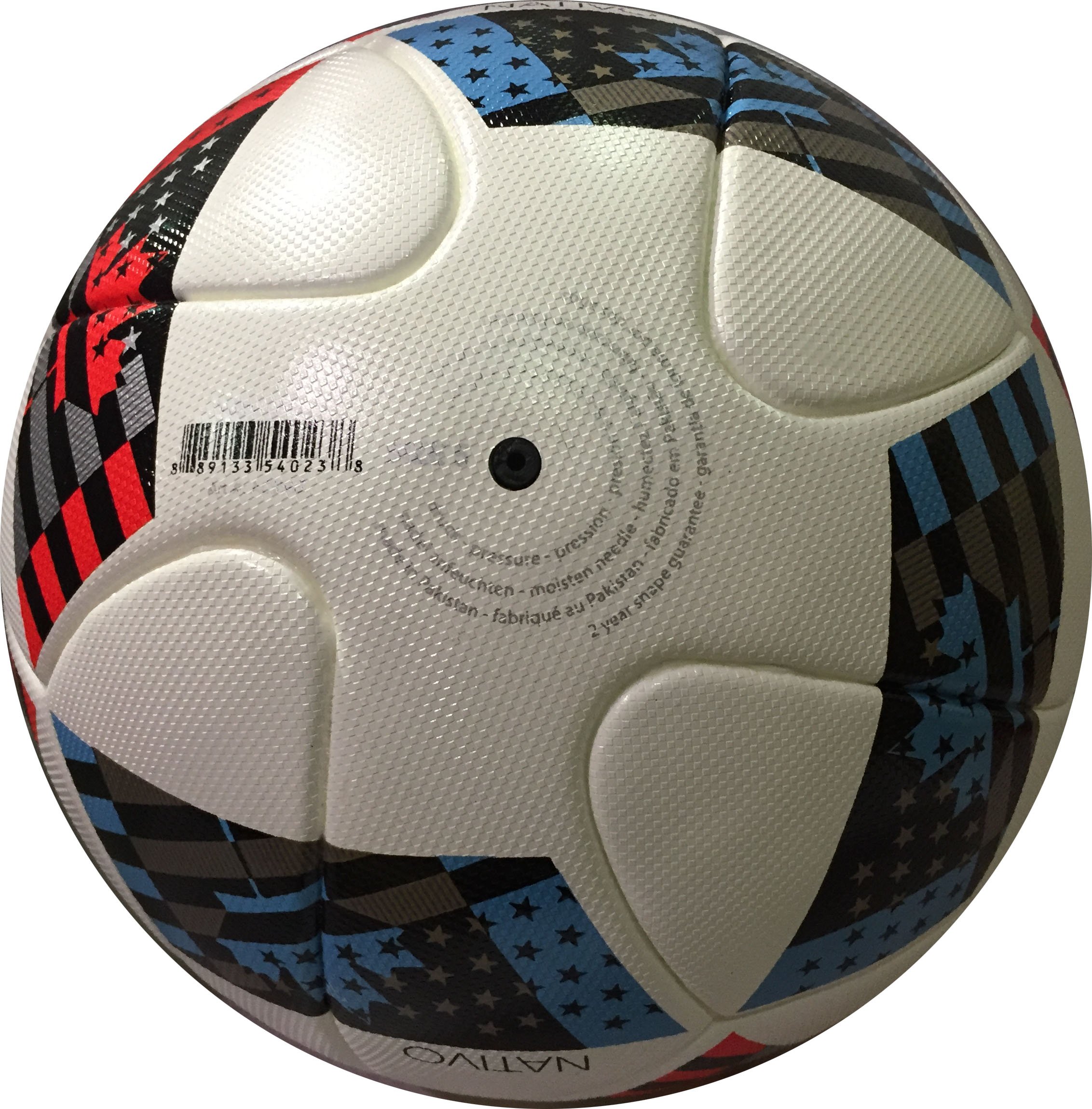 adidas Performance MLS Official Match Balón de fútbol, blanco/azul/negro