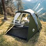 Night Cat Cabin Tent with Vestibule: 3 Persons Pop Up Camping Tent Double Layers Easy Quick Setup Waterproof