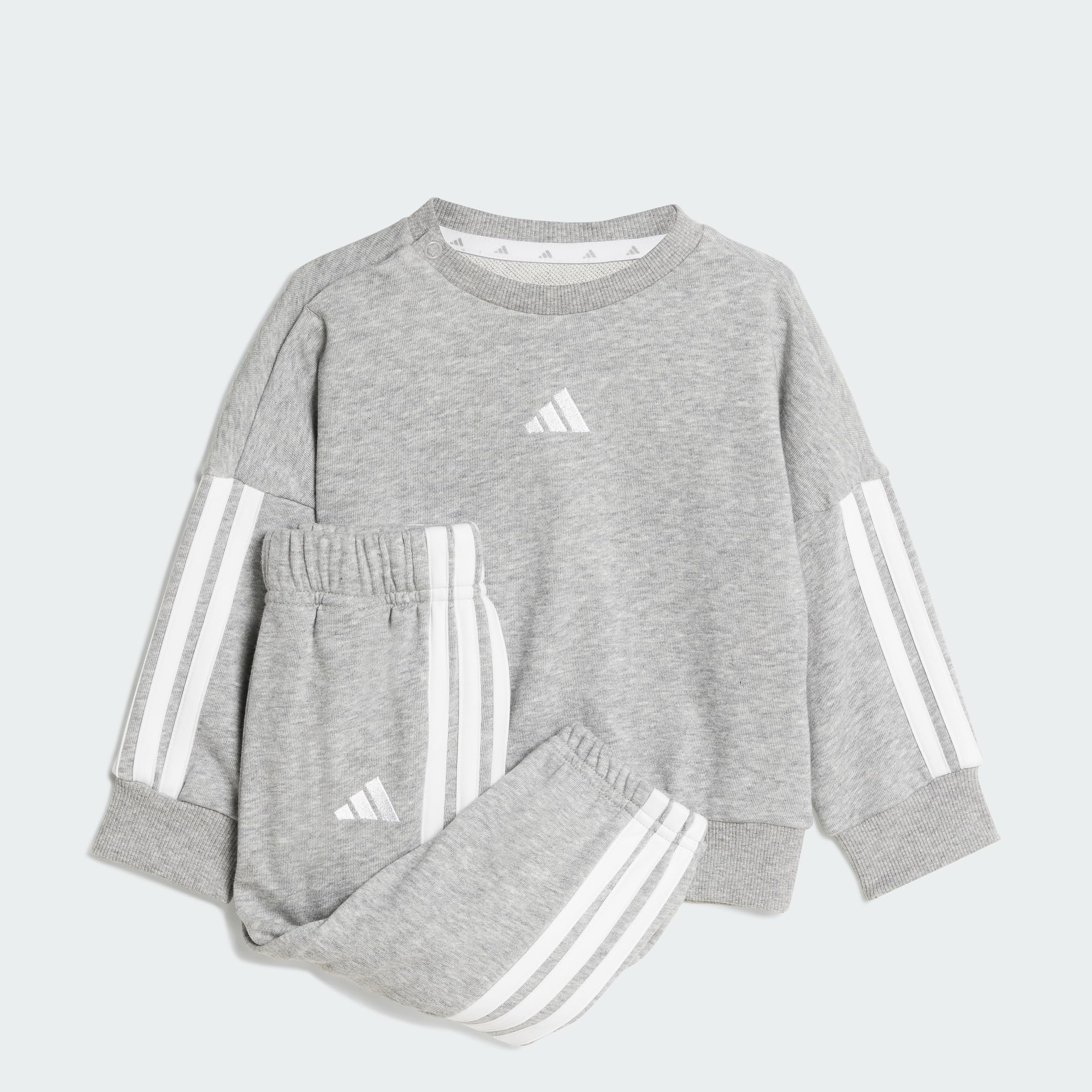adidas Mixte bébé Essentials Jogger Track Suit, Medium Grey Heather/White, 6-9 Months