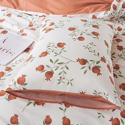 Miniatura 110 de HoneiLife - Juego de funda de edredón floral 100% algodón, 3 piezas, botánica, ropa de cama con cierre de cremallera y lazos en las esquinas