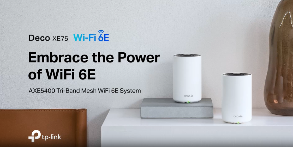 TP-Link Deco XE75 AXE5400Mbps WiFi 6E Mesh System, 8K/4K Streaming