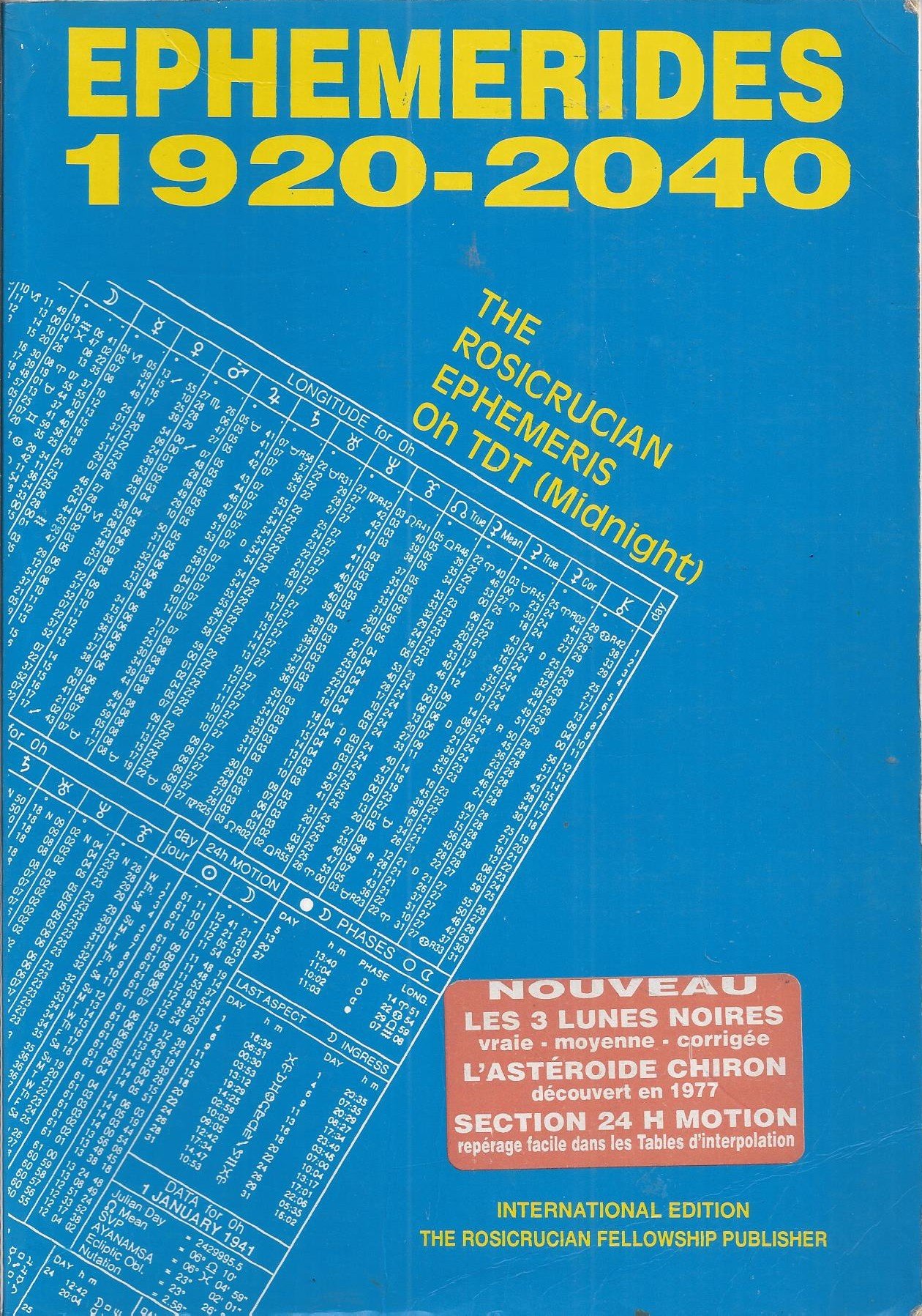 Ephémérides graphiques et prévisionnelles, 1920-2040