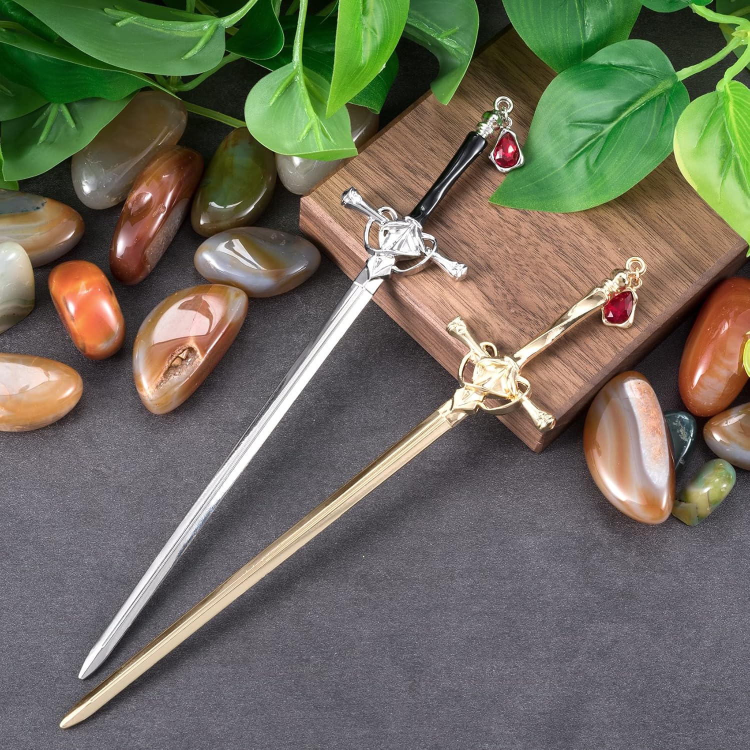 OIIKI Brosches de Pelo con Forma de Espada 2und, Pinzas de Pelo - Main Image