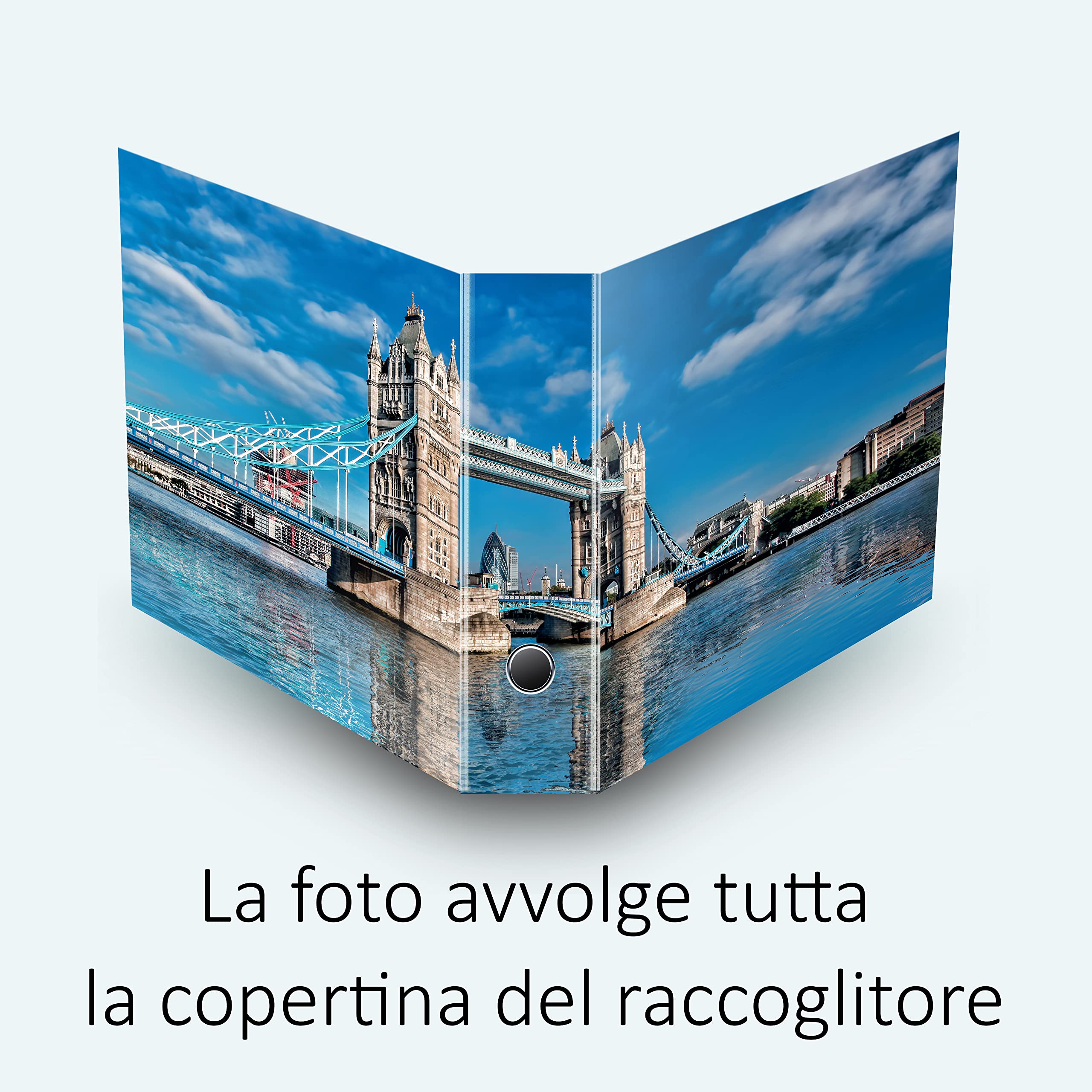 Set da 4 raccoglitori ad anelli LONDRA - Faldoni SHAREPRINTING (H31 con 4 anelli)