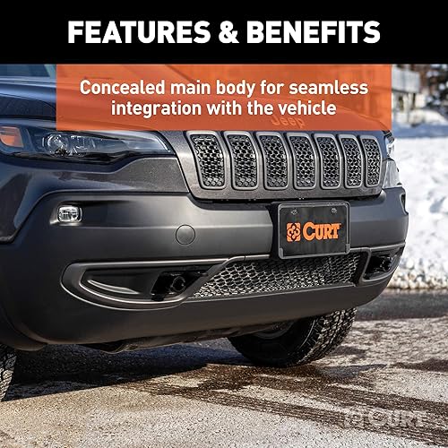 Miniatura 4 de CURT 70103 Soportes de placa base de barra de remolque personalizados para remolque de bote, se adapta a Jeep Cherokee seleccionado