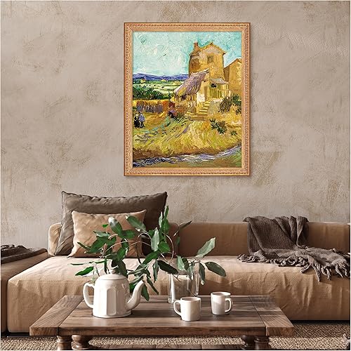 Miniatura 448 de A&T ARTWORK The Starry Night de Vincent Van Gogh. Tamaño del marco: 36 x 30 pulgadas, tamaño de la imagen: 30 x 24 pulgadas, reproducciones clásicas