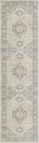 Miniatura 6 de Lahome Alfombra oriental lavable, ultrafina de 2 x 8 pies, con parte trasera de goma, tapete antideslizante para interiores, para entrada, pasillo,