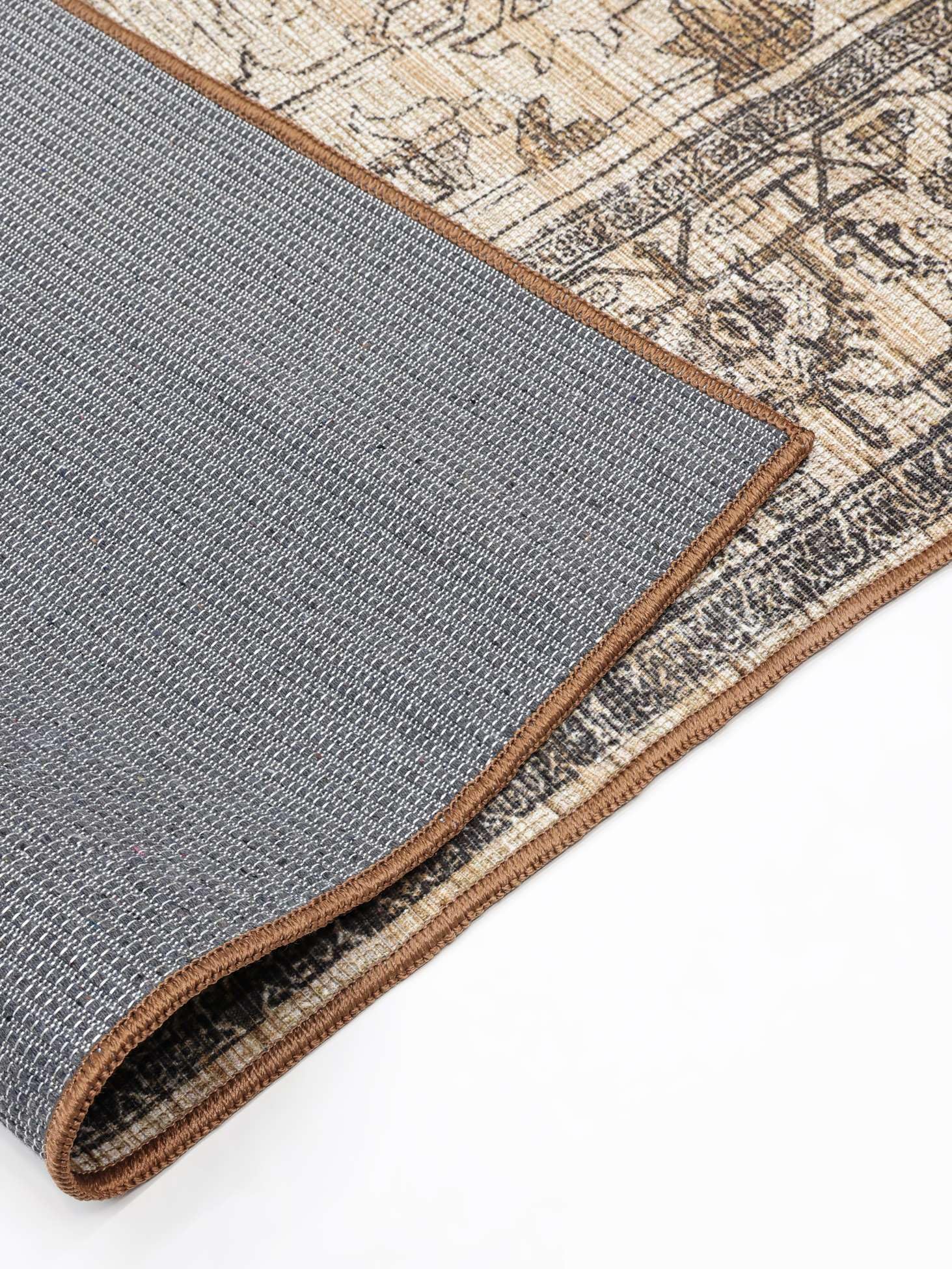 RugVista Oxana Oriental, Dywan, Vintage, 200 x 300 cm, Prostokąt, Niski, Pokój dzienny, Sypialnia, Prać w pralce, Brunatny/Beżowy