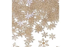 500-Piece Gold Snowflake Confetti for Winter Festivities