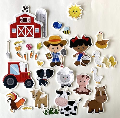 Miniatura 2 de Story Time Felts Juego de 35 historias divertidas de franela de fieltro de animales de granja