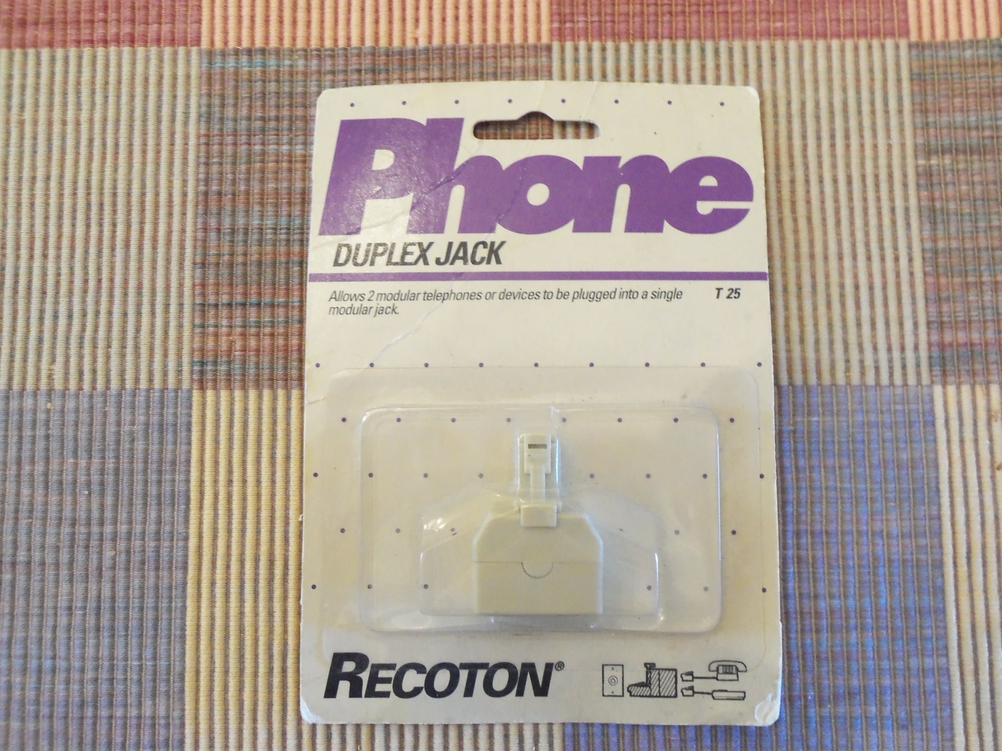 Recoton T25 Modular Duplex Jack, Ivory (5-Pack)