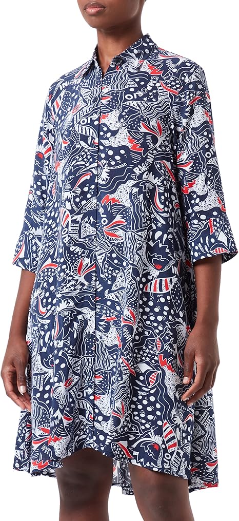 Emporio Armani Women's Shirt Dress All Over Print Modal