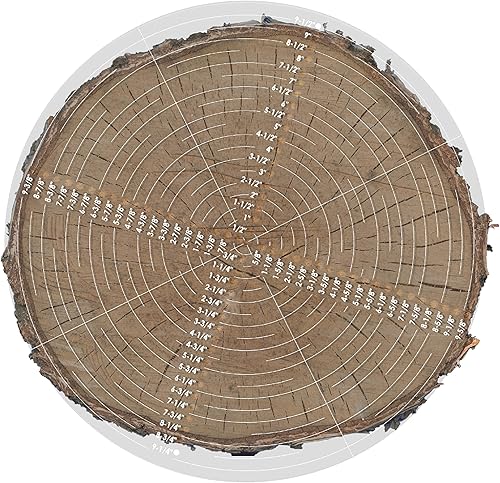 Miniatura 3 de Savannah Blanco impreso y negro impreso 10 pulgadas redondo centro buscador brújula acrílico flexible transparente para dibujar círculos • Trabajo