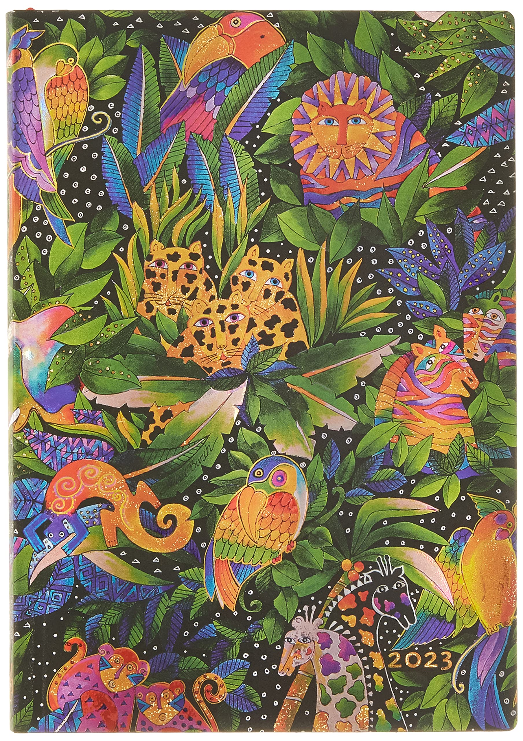 Paperblanks Flexis 12 Month Soft Cover Diary 2023 Jungle Song | Horizontal | Midi (125 × 175 mm)