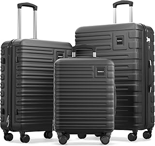 Polycarbonat Koffer Set 77cm, 67cm, Handgepäck Koffer in einem Set, Sehr robuste Reisekoffer mit sanften Rollen & TSA Schloss, Reisekoffer