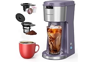 Lavender Single-Serve Iced and Hot Coffee Maker: Brew Perfect Coffee at Home