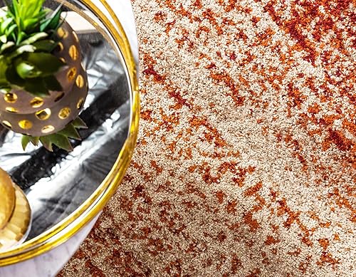 Miniatura 6 de Rugs.com Equinox Collection - Alfombra baja terracota de 5 x 8 pies, perfecta para dormitorios, comedores, salas de estar