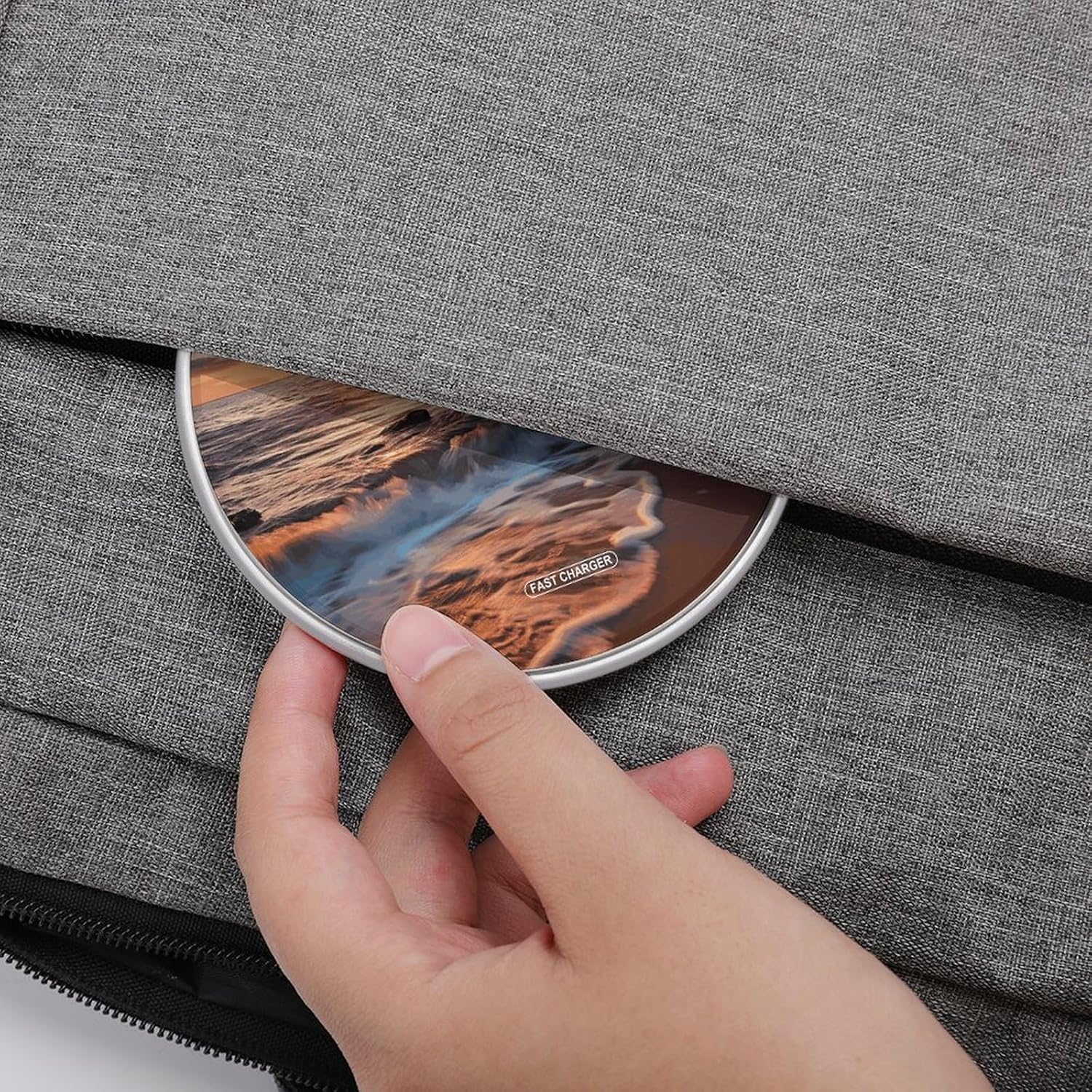 Beach Maui Hawaii Sunset Sea Waves Clouds Wireless Charging Pad with USB Cable 10W Magnetic Wireless Charger Fast Charging Pad Portable Slim Charger Puck Lightweight Travel Chargings Station image 4