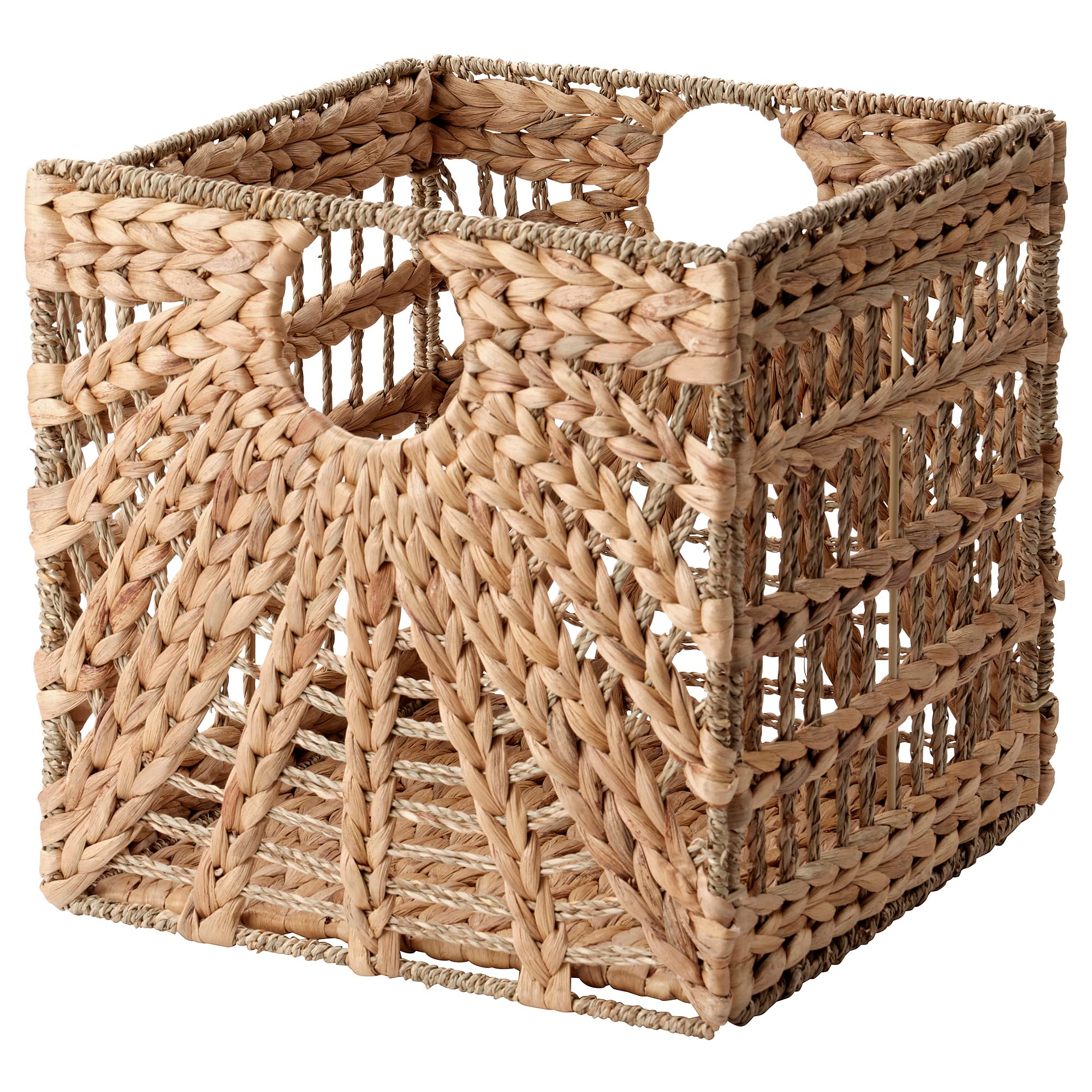 Panier LUSTIGKURRE jacinthe d'eau tressée main pour une décoration premium