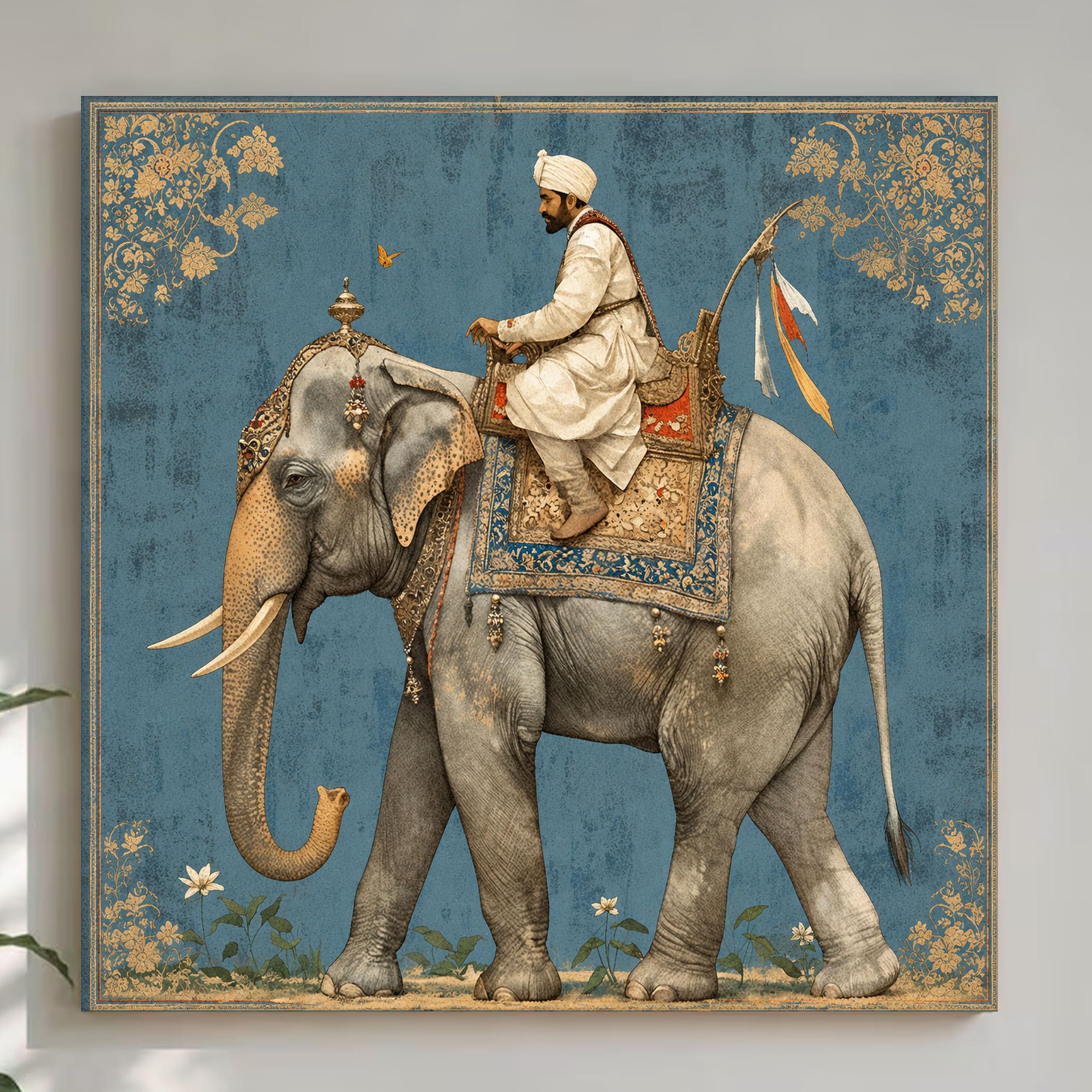 Elephant Wall Art Painting - Vastu & Indian Decor -16