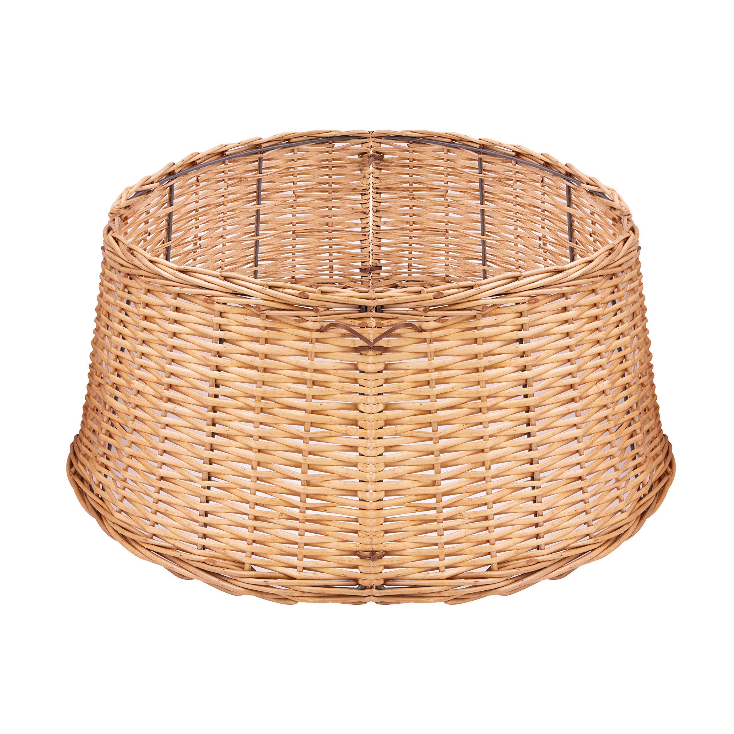The Christmas Workshop Folding Brown Willow Christmas Tree Skirt from B&Q