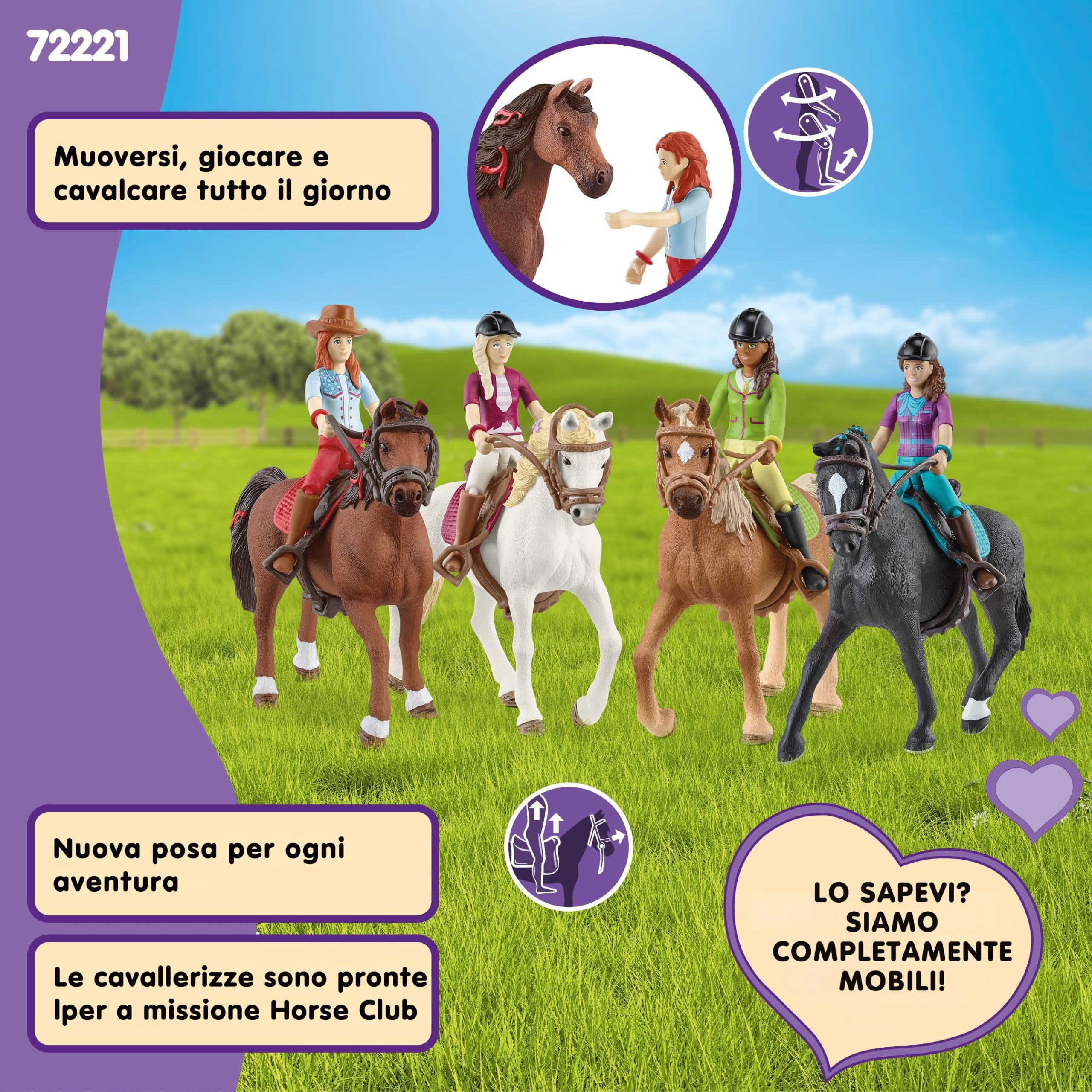 Schleich HORSE CLUB | Gita a cavallo 72221 | dai 5 anni | 40 pezzi