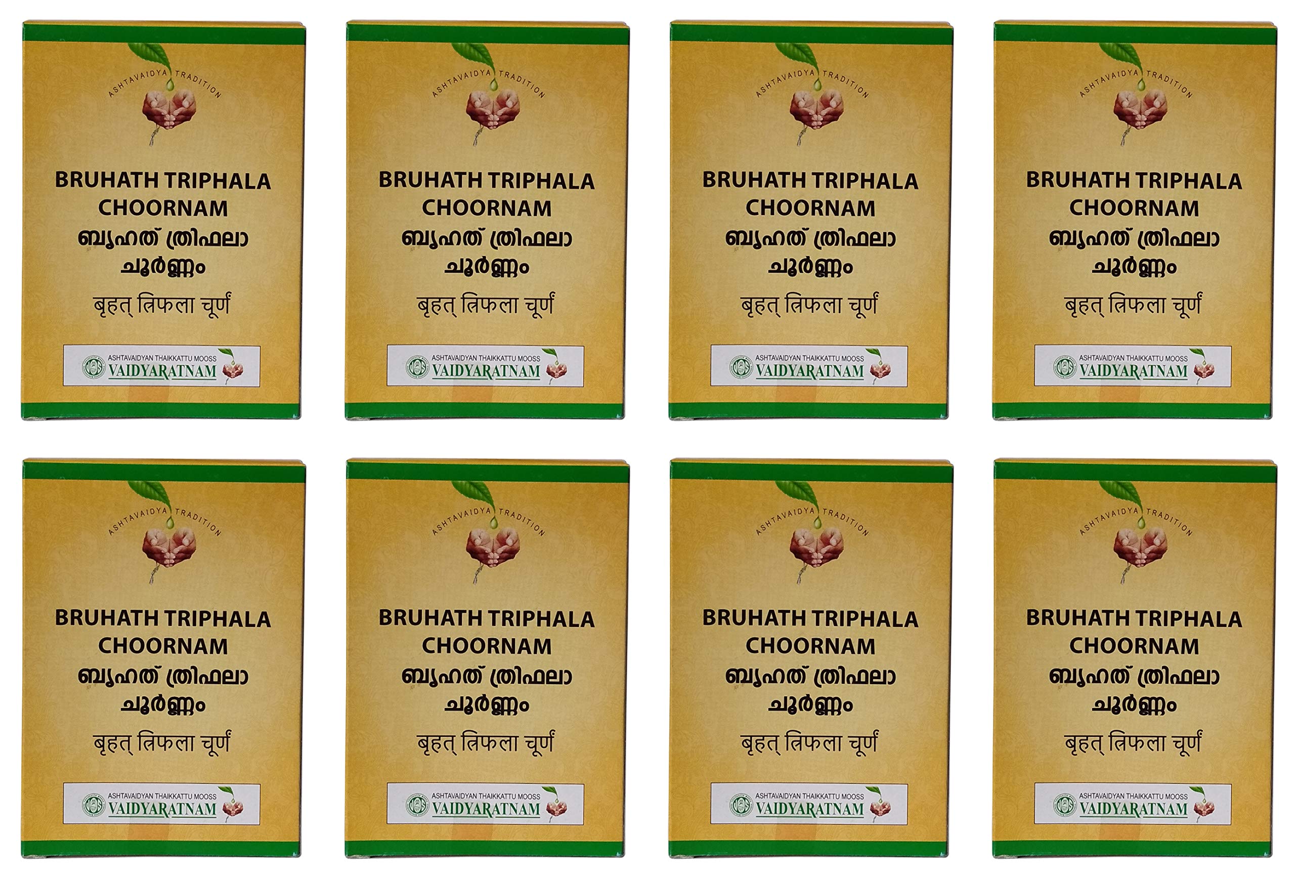 Vaidyaratnam | Bruhath Triphala Choornam – 100 g | Lot de 8