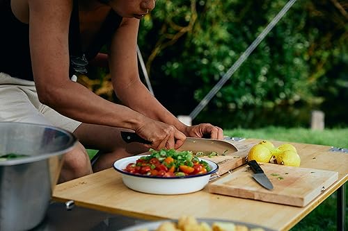 Miniatura 12 de Snow Peak Juego de tablas de cortar - Tabla de cortar de madera de abedul y cuchillo de chef de acero inoxidable - Juego de utensilios de cocina