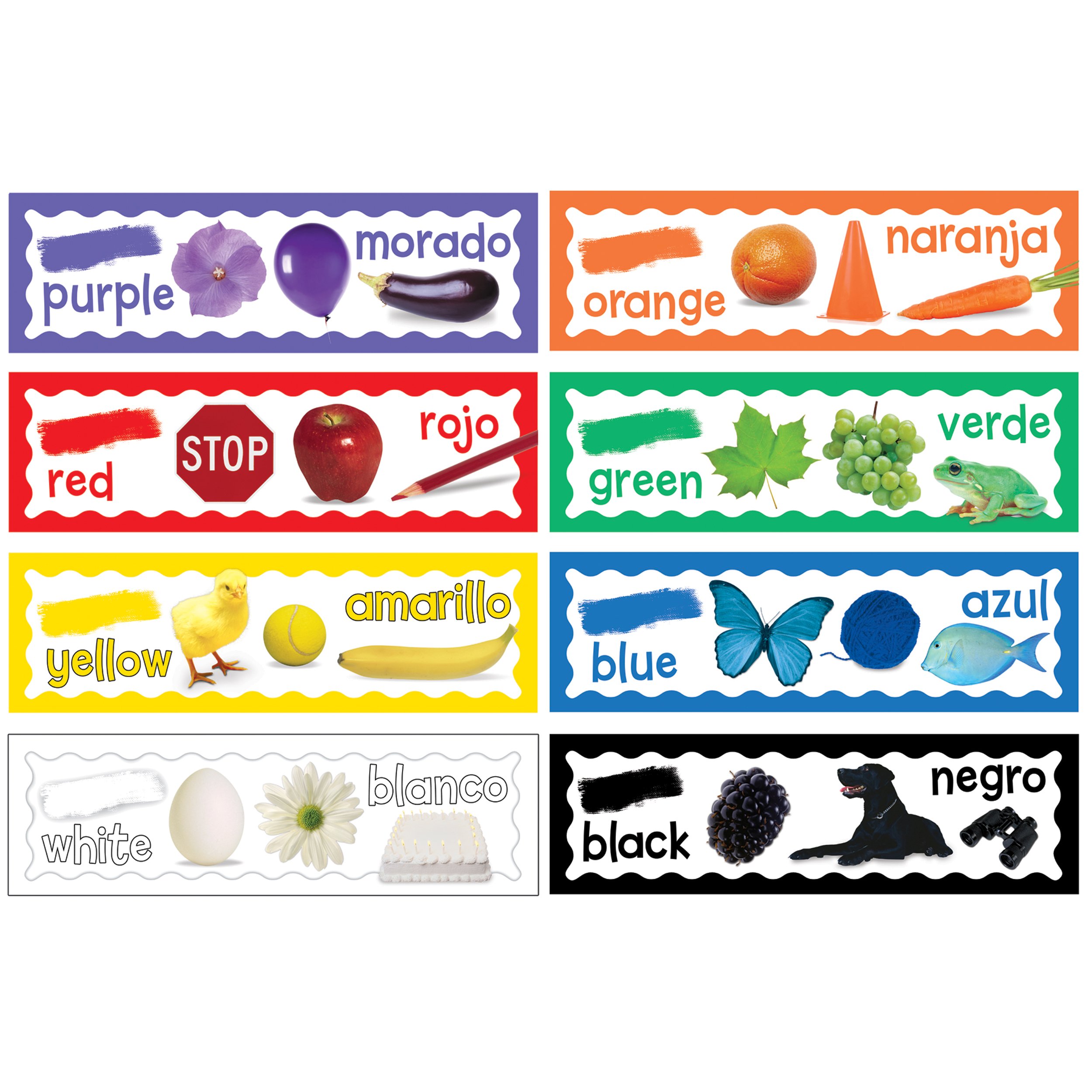 Eureka Back to School Classroom Decorations for Learning Colors, 6.5''x 0.1''x 26'', 8 pc