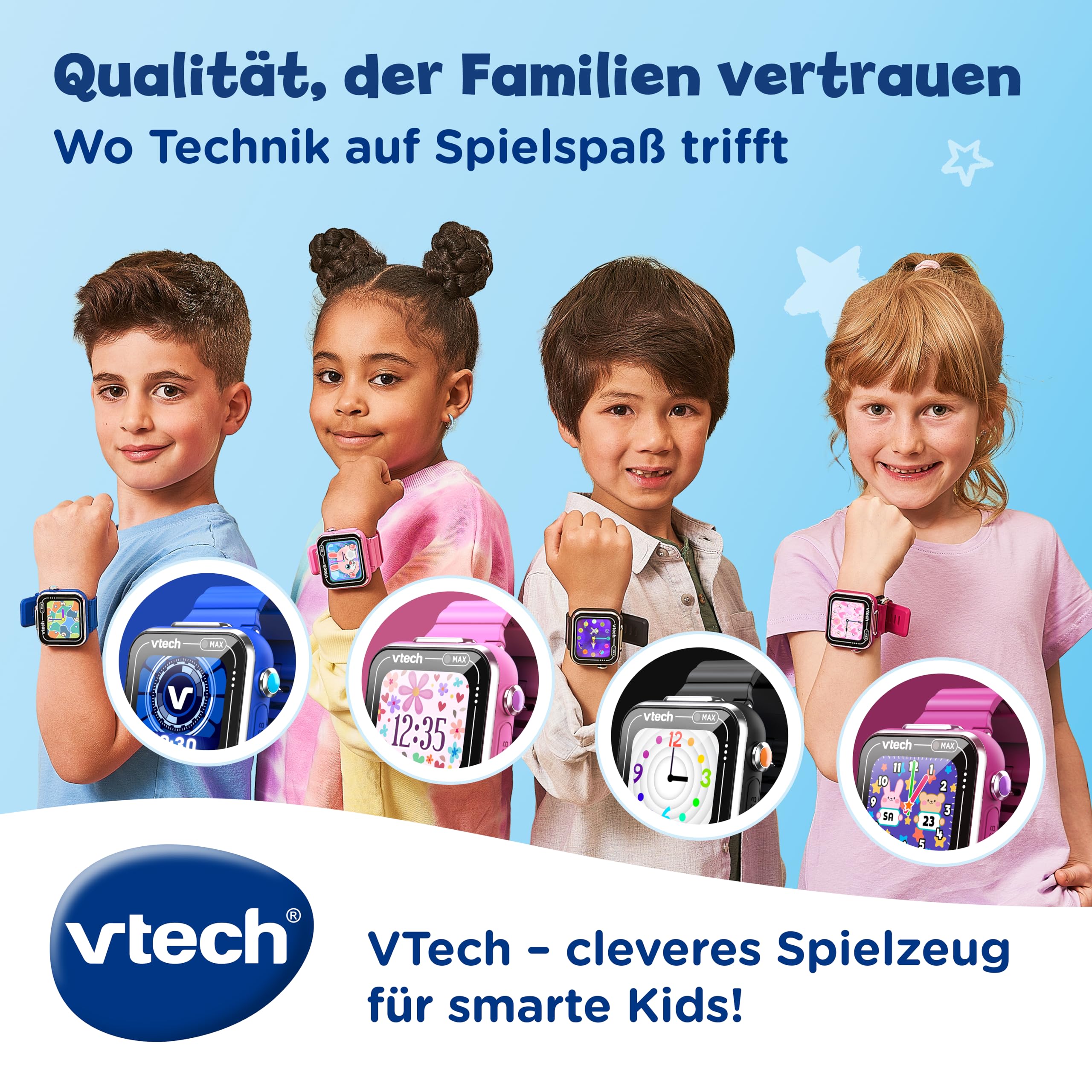 VTech KidiZoom Smart Watch MAX Blau - Kinder-Smartwatch