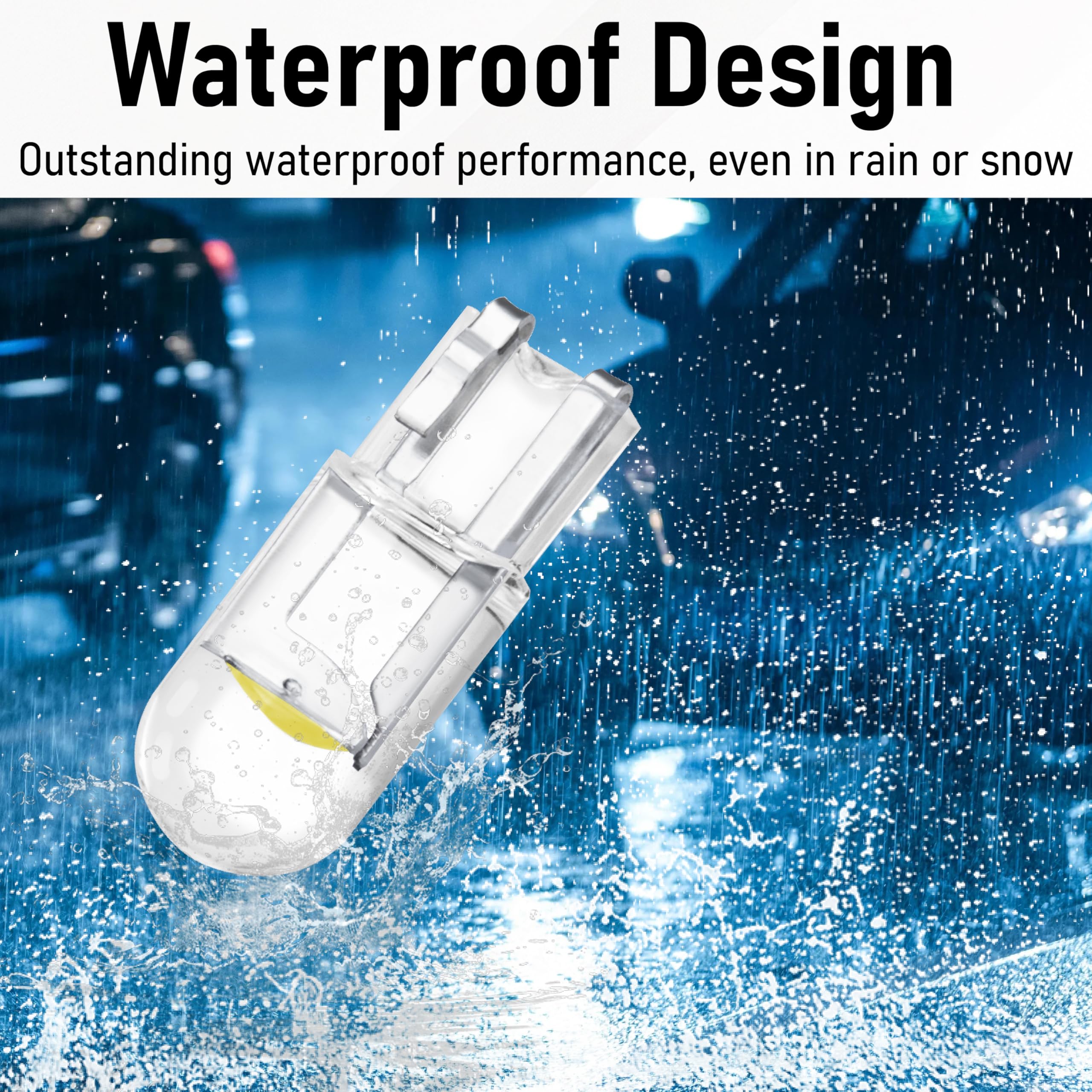 30 PCS Car 194 LED Bulbs 168 2825 W5W T10 Wedge COB LED Replacement Bulb 6000K License Plate — view 6