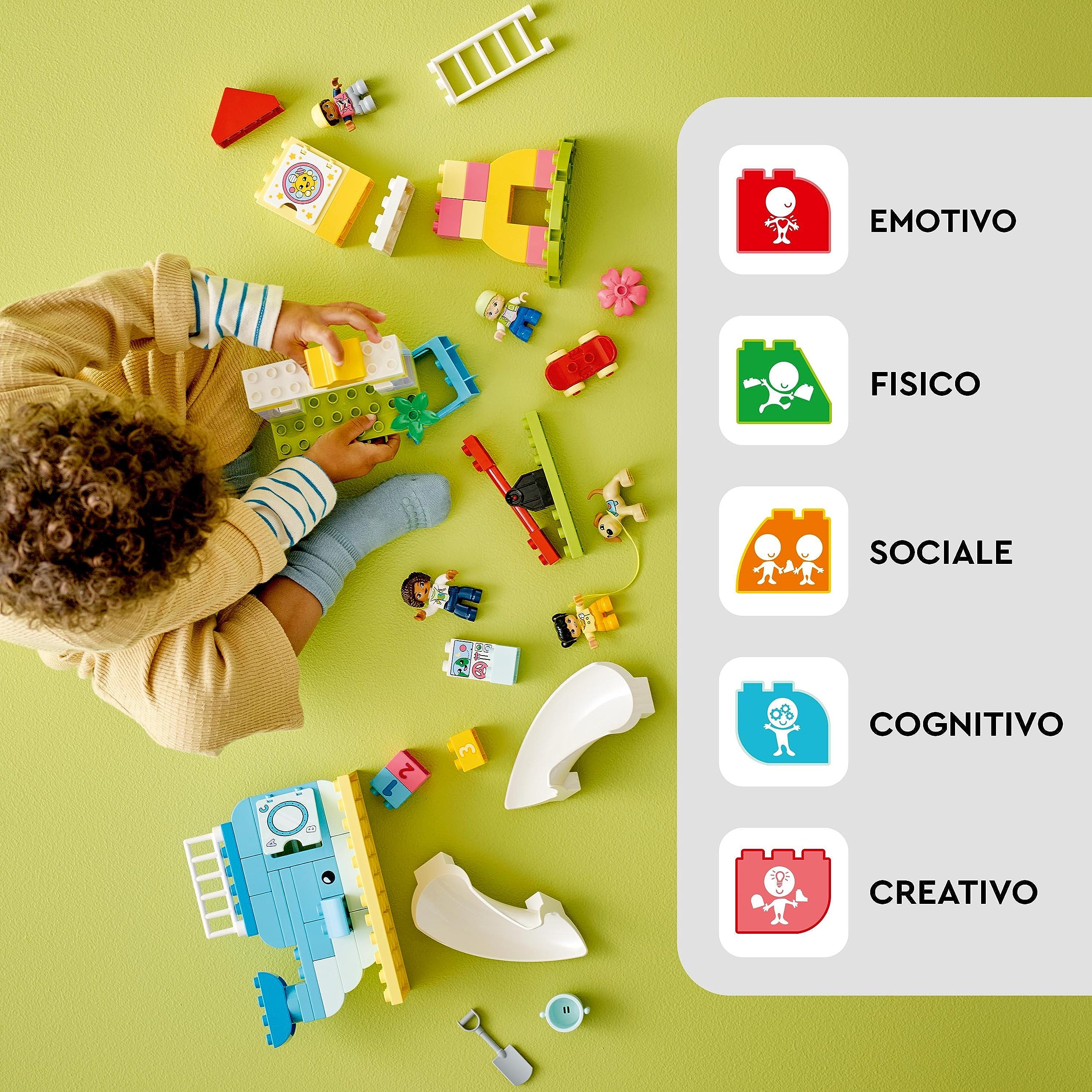 LEGO DUPLO Il Parco Giochi dei Sogni, Giochi per Bambini e Bambine da 2 Anni in su con Balena e Razzo Giocattolo da Costruire per Imparare Lettere, Numeri e Colori con i Mattoncini, Idea Regalo 10991