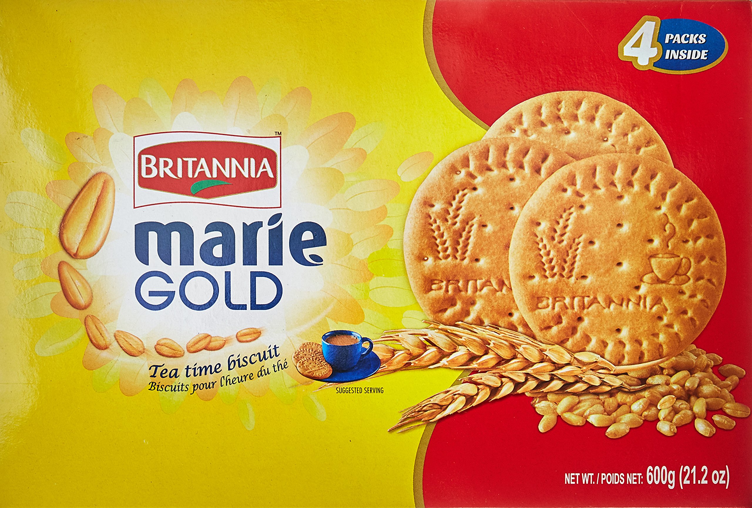 Britannia Marie Gold Cookies 21.16oz (600g) - Crispy Tea Time Snack - Delicious Grocery Cookies (Pack of 1)