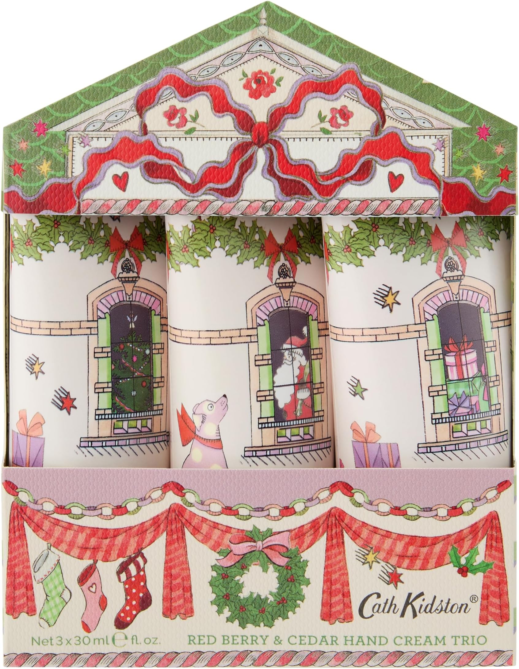 Cath Kidston A Doll's House | Red Berry & Cedar Pocket Hand Cream Trio | Trav...