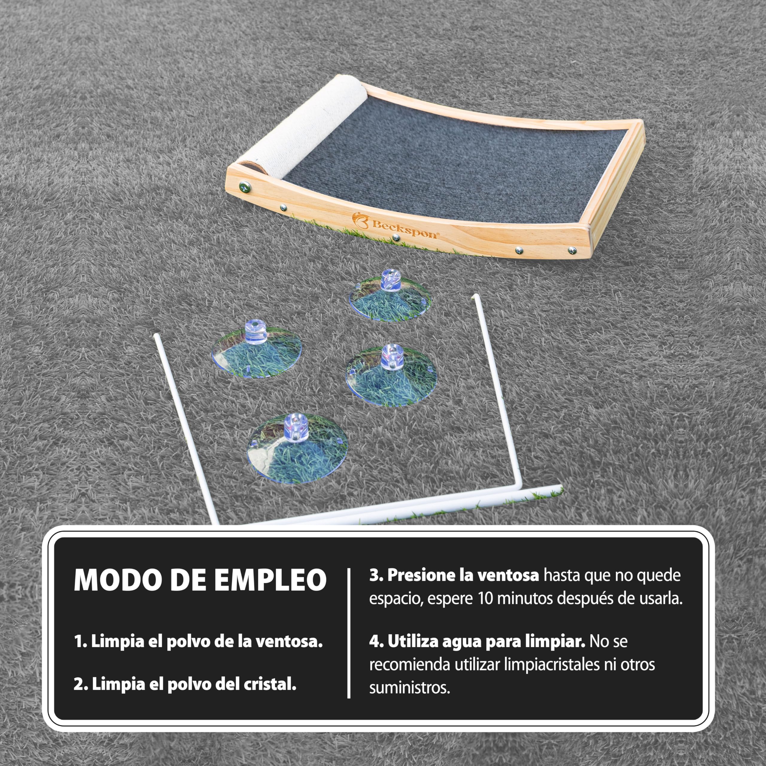 Hamaca para Gatos Con Rascador Integrado | Plegable | Cama Colgante para Ventana | Soporta Hasta 20kg | Color Grey