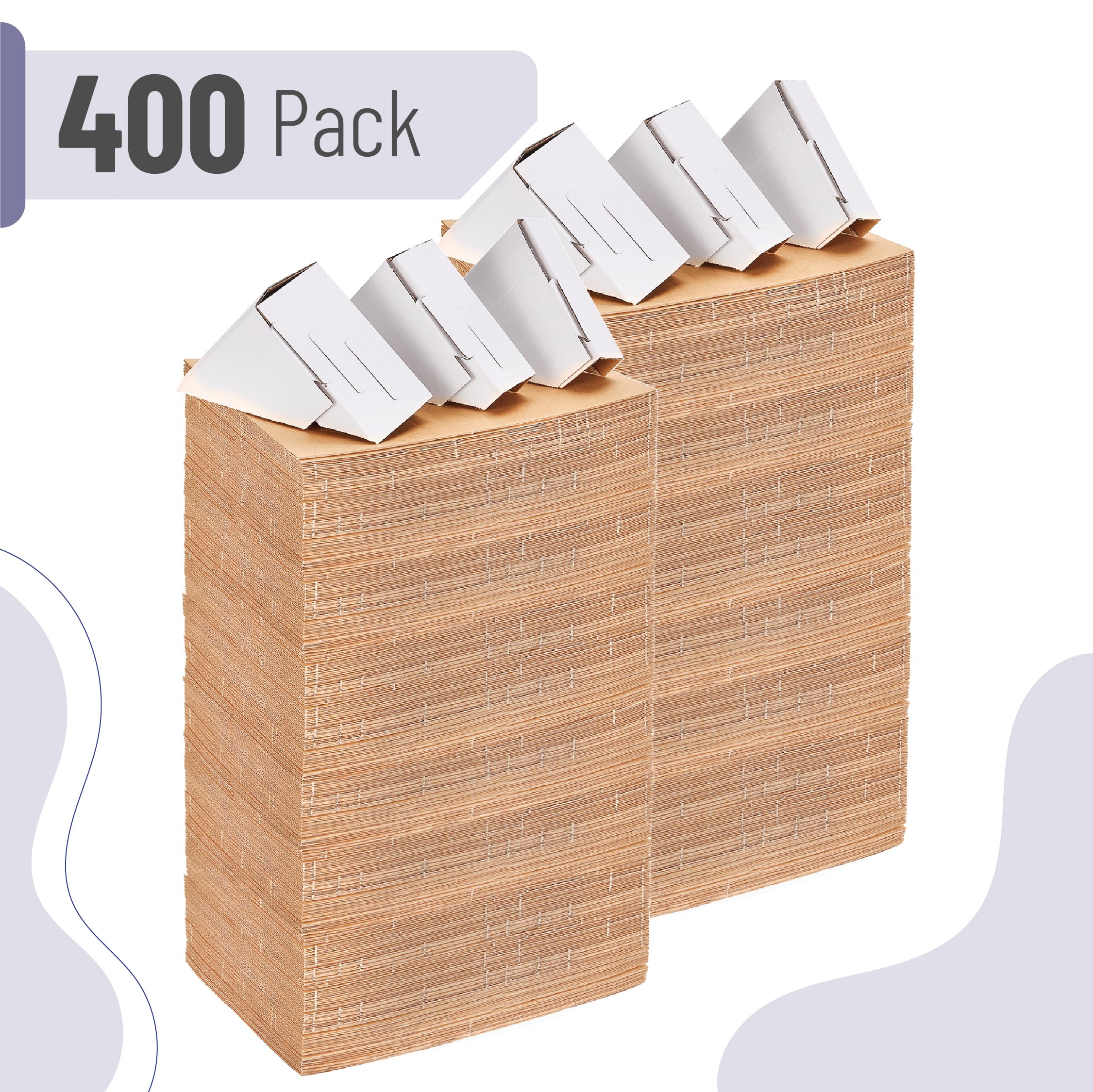 Mr. Pen - Lot de 400 protections d'angle réglables en carton, compatibles avec les cadres de 2,5 cm, 3,8 cm et 5,3 cm, coins d'expédition en carton, brown