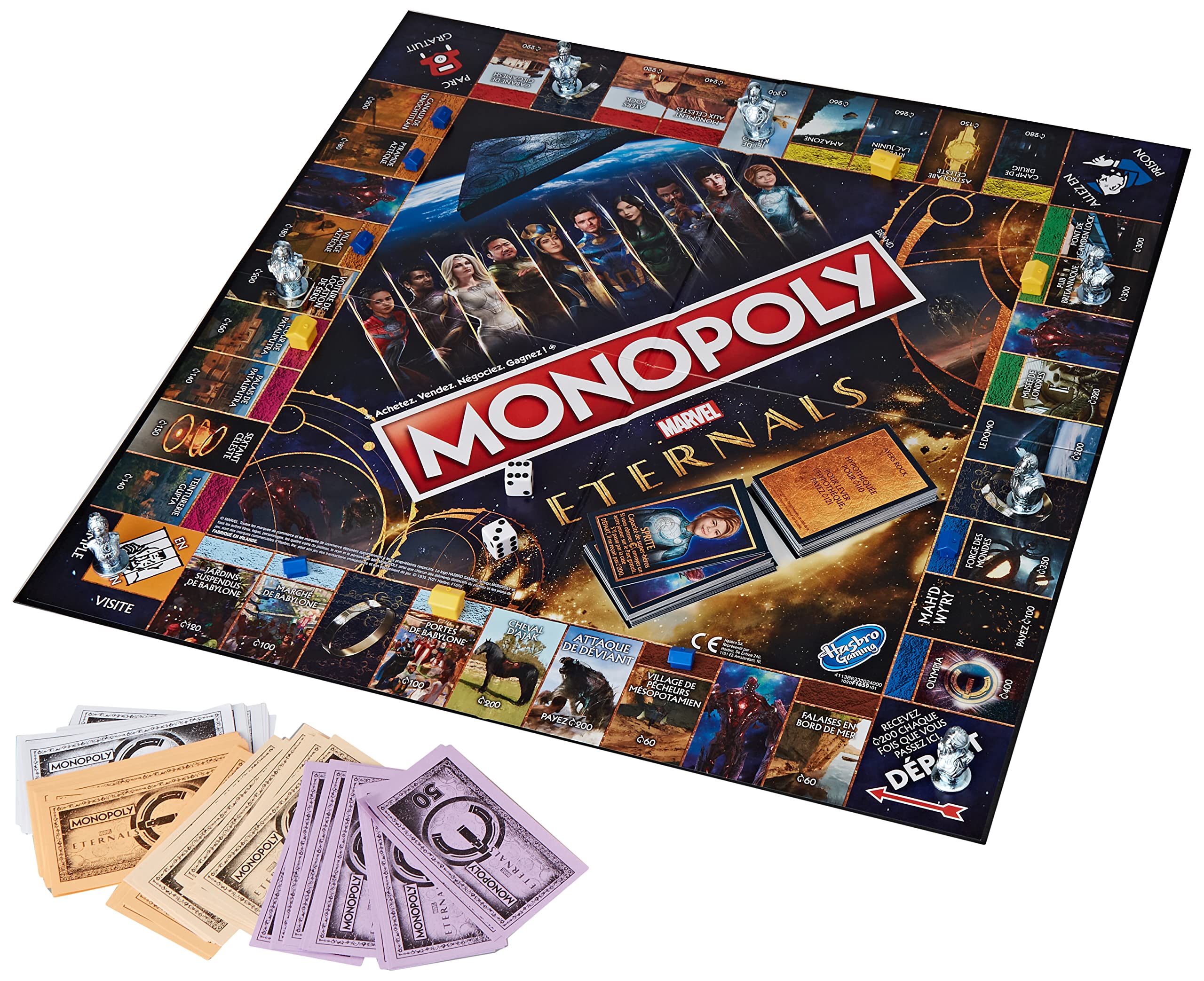 Monopoly édition Marvel – Les Éternels, Jeu De Société Familial, Neuf