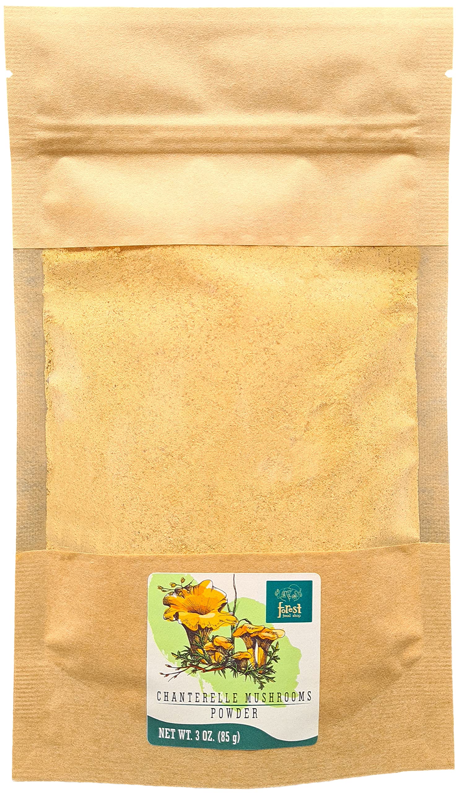 Chanterelle Mushrooms Powder Dried 3 oz Wild natural vegan nutritious chanterelle dried powder – Mushrooms are collected dried and milled in the EU - 100% pure chanterelles – EU product
