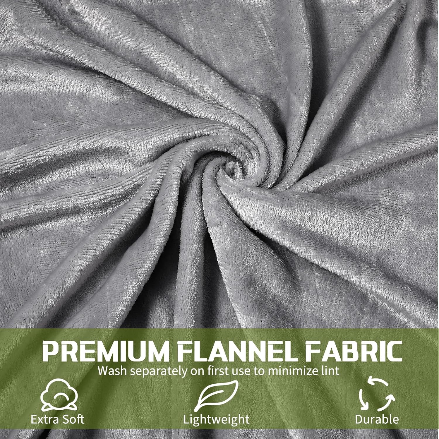 Toulite 24 Pcs Bulk Flannel Fleece Blankets for Homeless Donations Cozy Fleece Throw Blankets Winter Throw Blanket Bulk for Donations Bed Couch Sofa Home Camping Wedding Gifts (Black Gray,50x60 Inch)