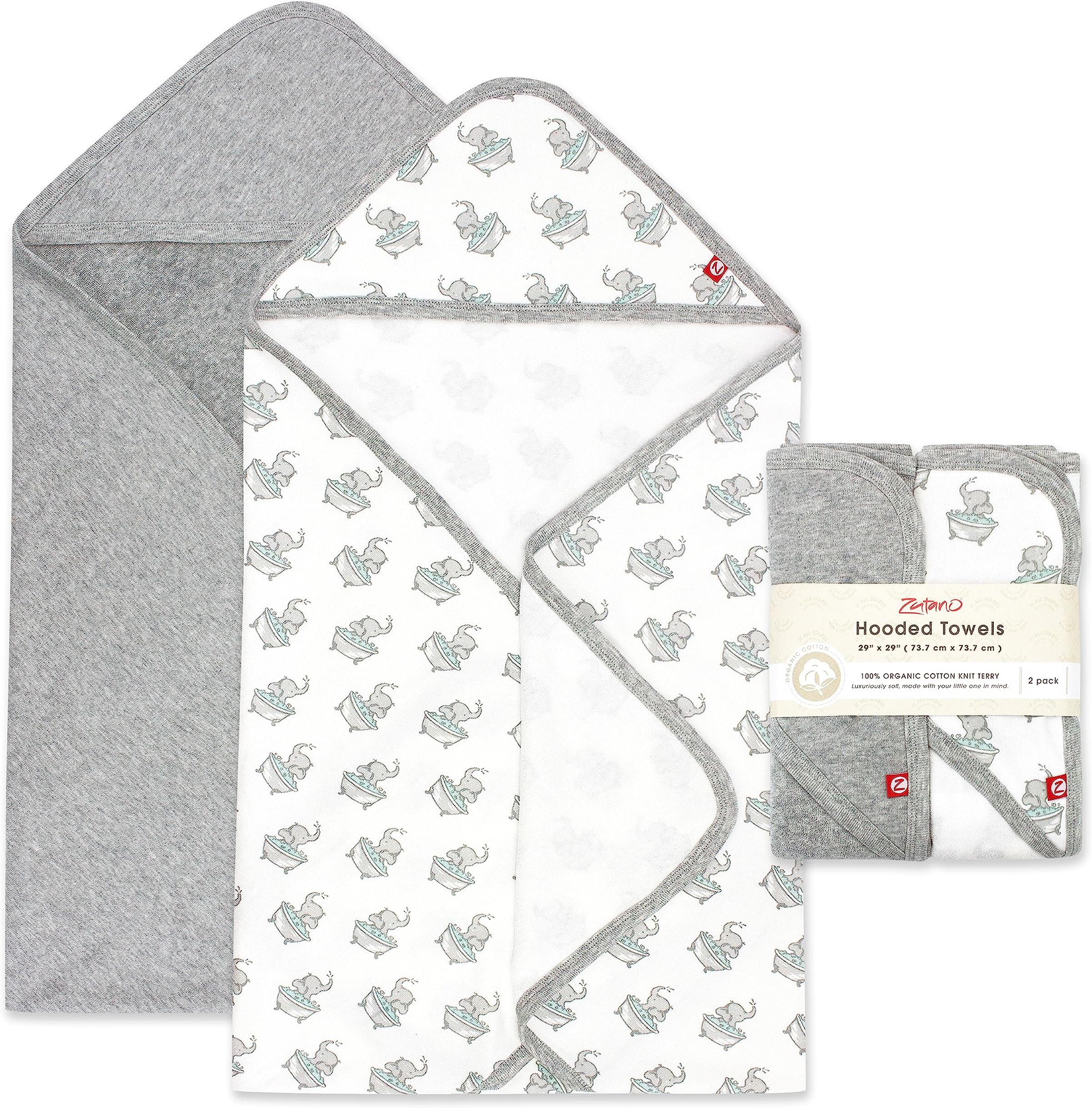 Hooded Baby Bath Towel and Washcloth 6 Piece Set for