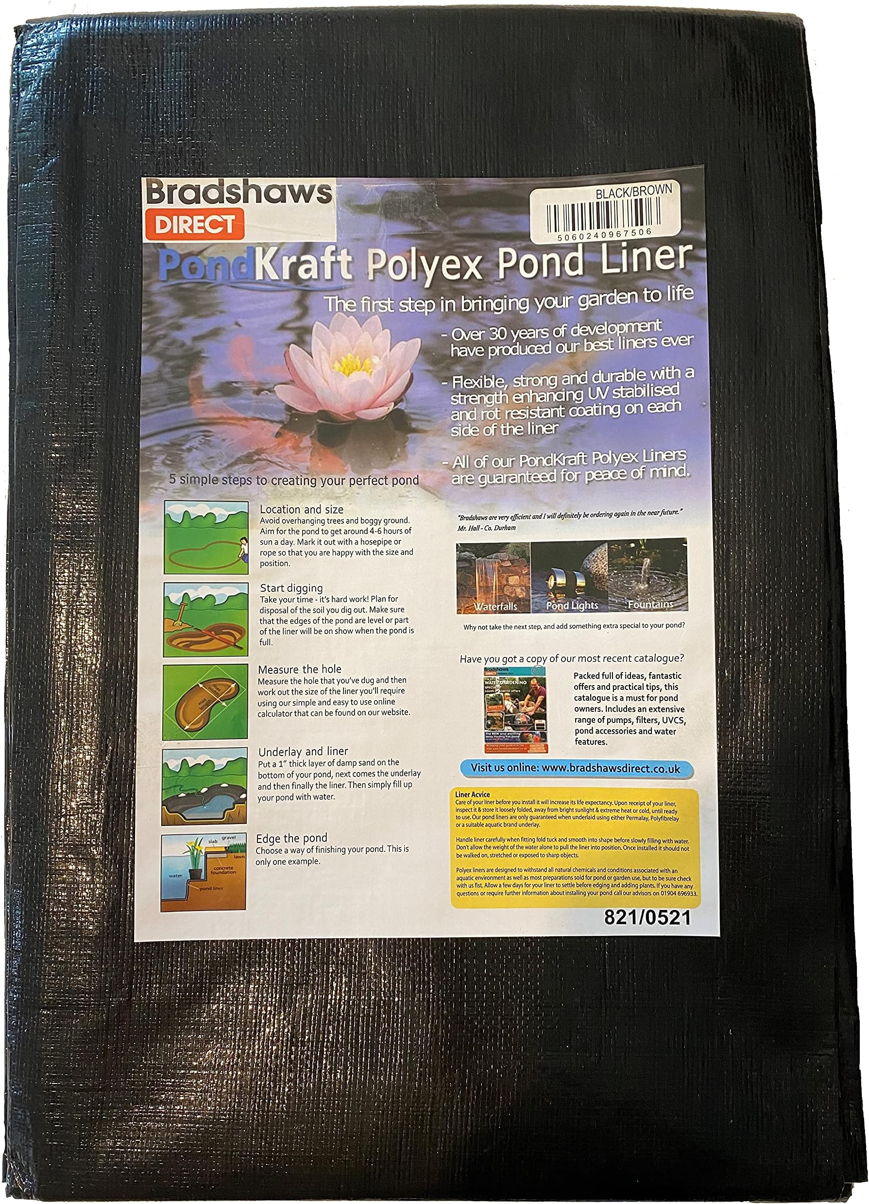 Pond Liner 4m x 3m 25 YEAR GUARANTEE