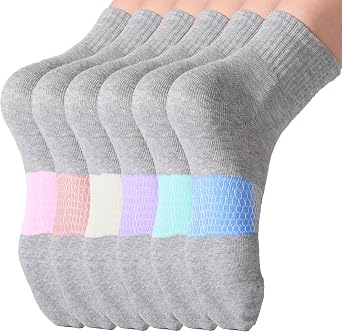 Women's Ankle Socks Cotton Athletic Quarter Socks Cushioned For Women 6 Pairs