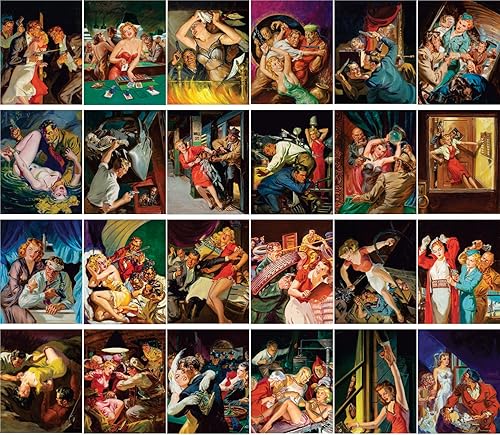 Miniatura 4 de Calcomanías grandes (24 piezas de 2.5 x 3.5 pulgadas) Giallo Slasher WIP Vintage Trash Pósters de películas de terror