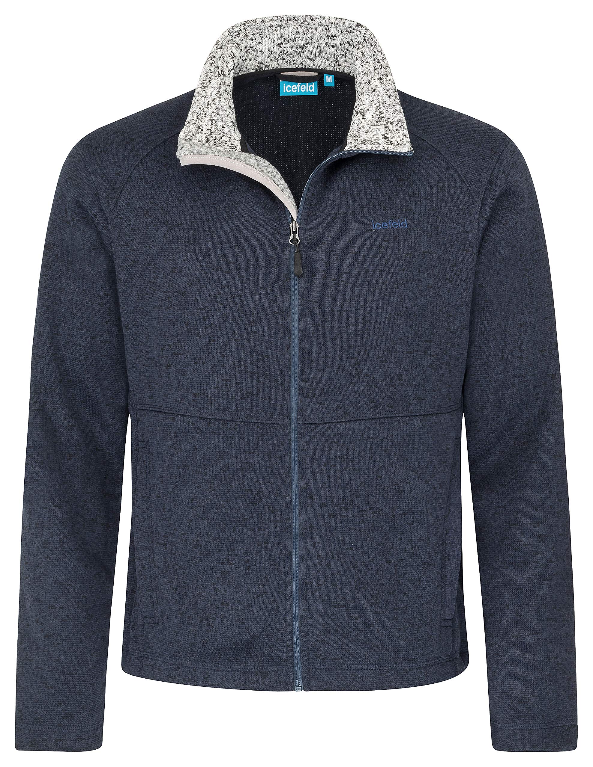 Chaqueta de forro polar para hombre en gris, azul marino o negro jaspeado