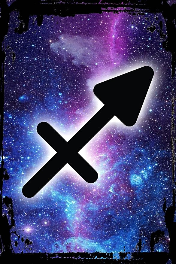 Galaxy Inspirational Wall Sign Sagittarius symbol the archer fire Nov 22-Dec 21 zodiac astrology Metal Wall Sign Decor Funny Gift