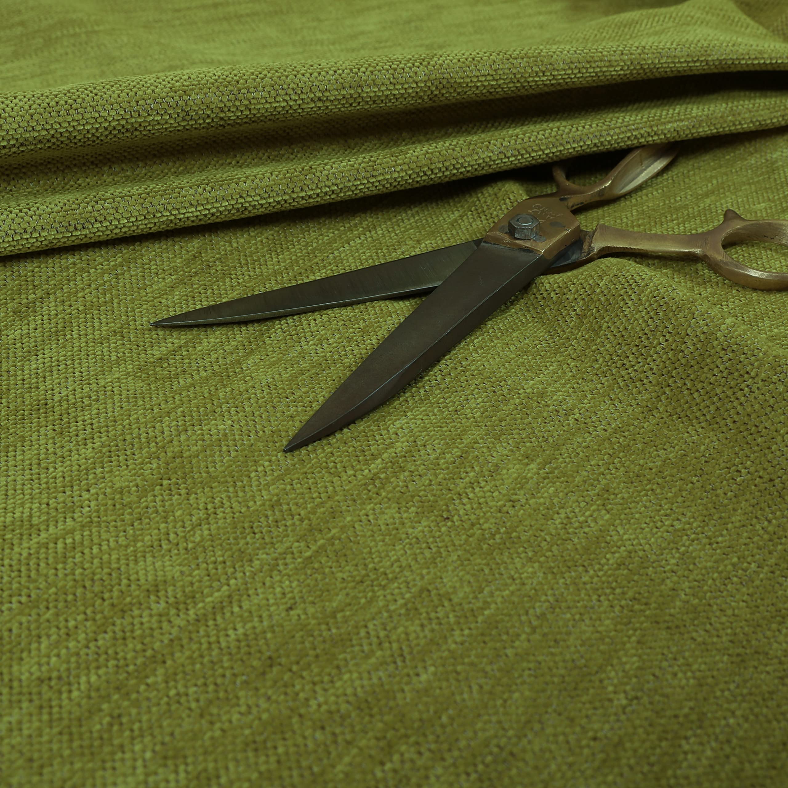 Redbrick Mill Fabrics Flame Retardant Soft Plush Chenille Material in Lime Green Perfect for Sofas Curtains Upholstery Fabric (Per Metre) โ image 1