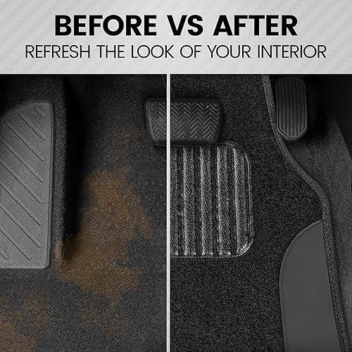 Miniatura 6 de BDK - Combo Sport Accent de 4 fundas de asiento resistentes al agua (2 delanteras y 1 banco) a juego con tapetes para auto (set de 4) para