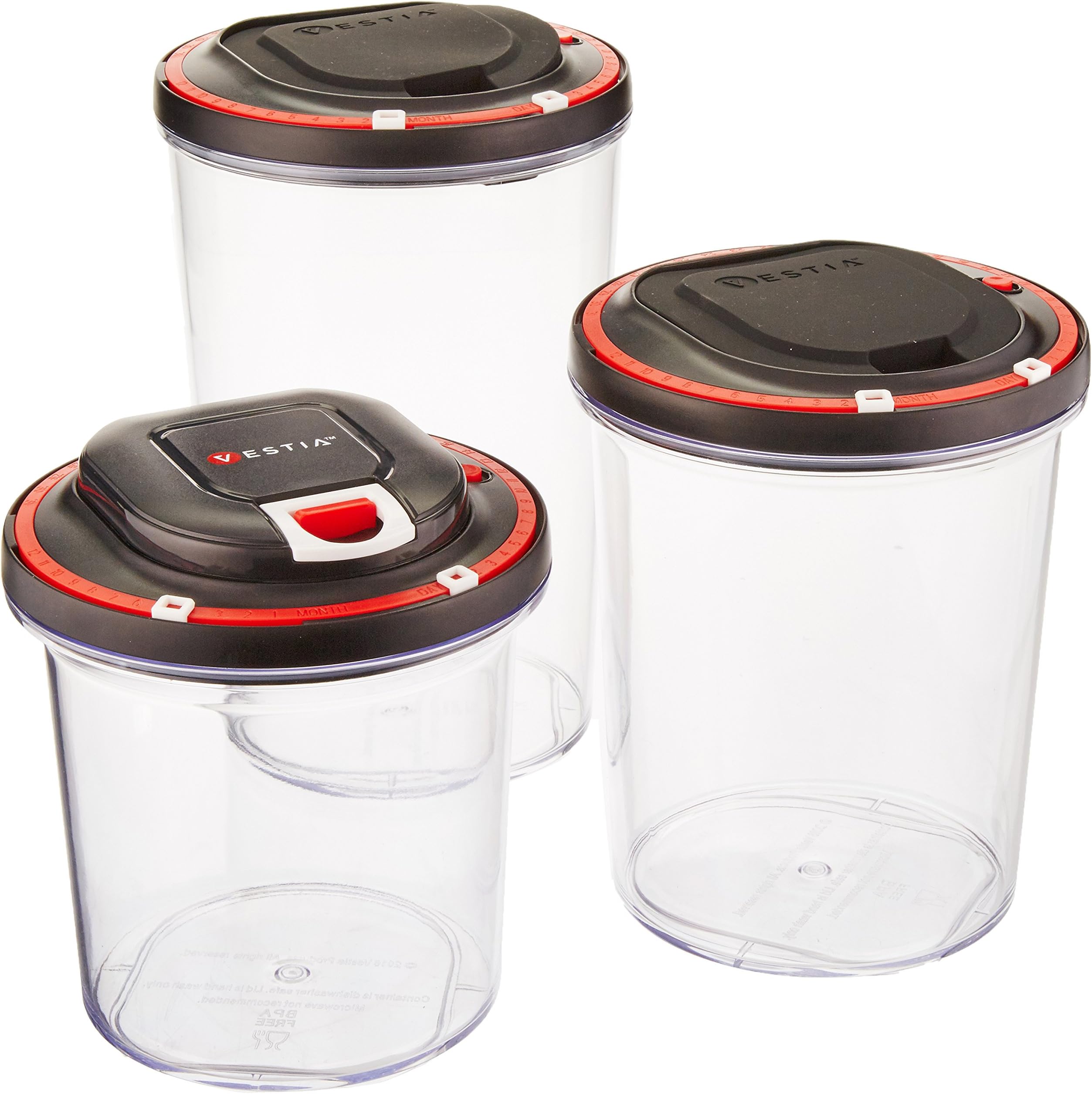 Vestia Automatic Vacuum Sealing Food Storage Container System (Set of 3) (Motor Included)