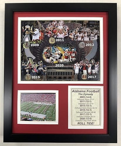 Alabama Crimson Tide | Dynasty | Collage de fotos enmarcado de 12 x 15 pulgadas